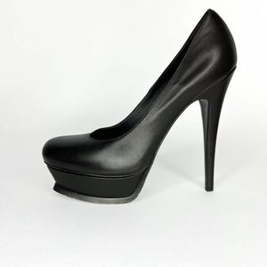 Yves Saint Laurent Chocolate Brown Tribute Platform Heels Size 38.5